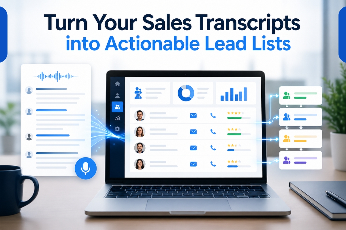 AI extracting company domains from sales calls